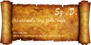Szathmáry Dénes névjegykártya